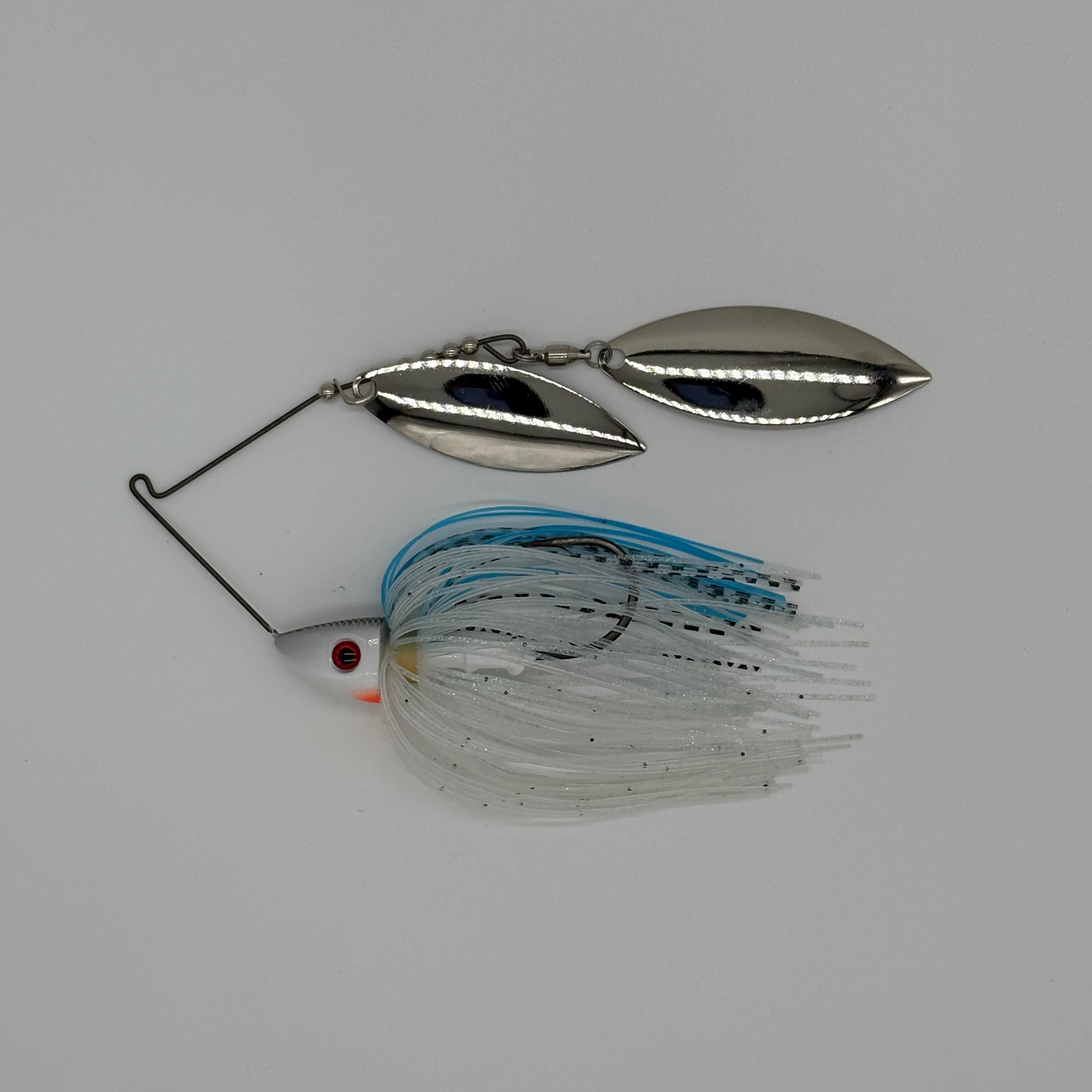 Bassman Spinnerbait TW Double Willow Lure in Clear Shad Colourway