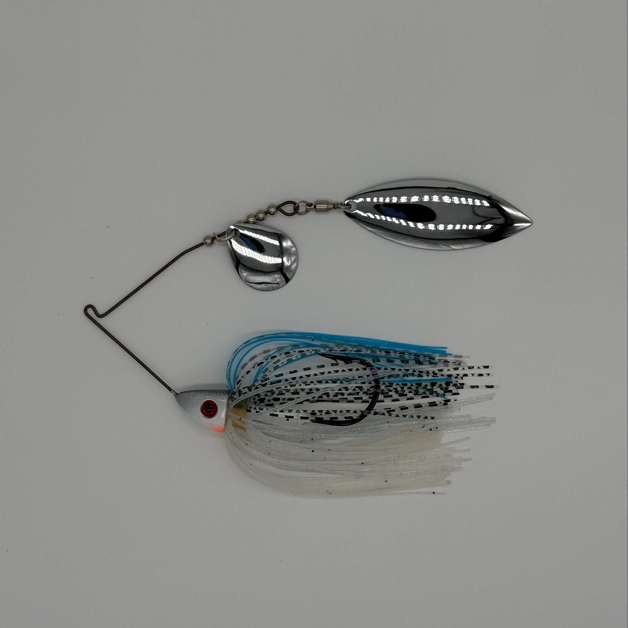 Bassman spinnerbait Tandem Lure in Clear Shad colourway
