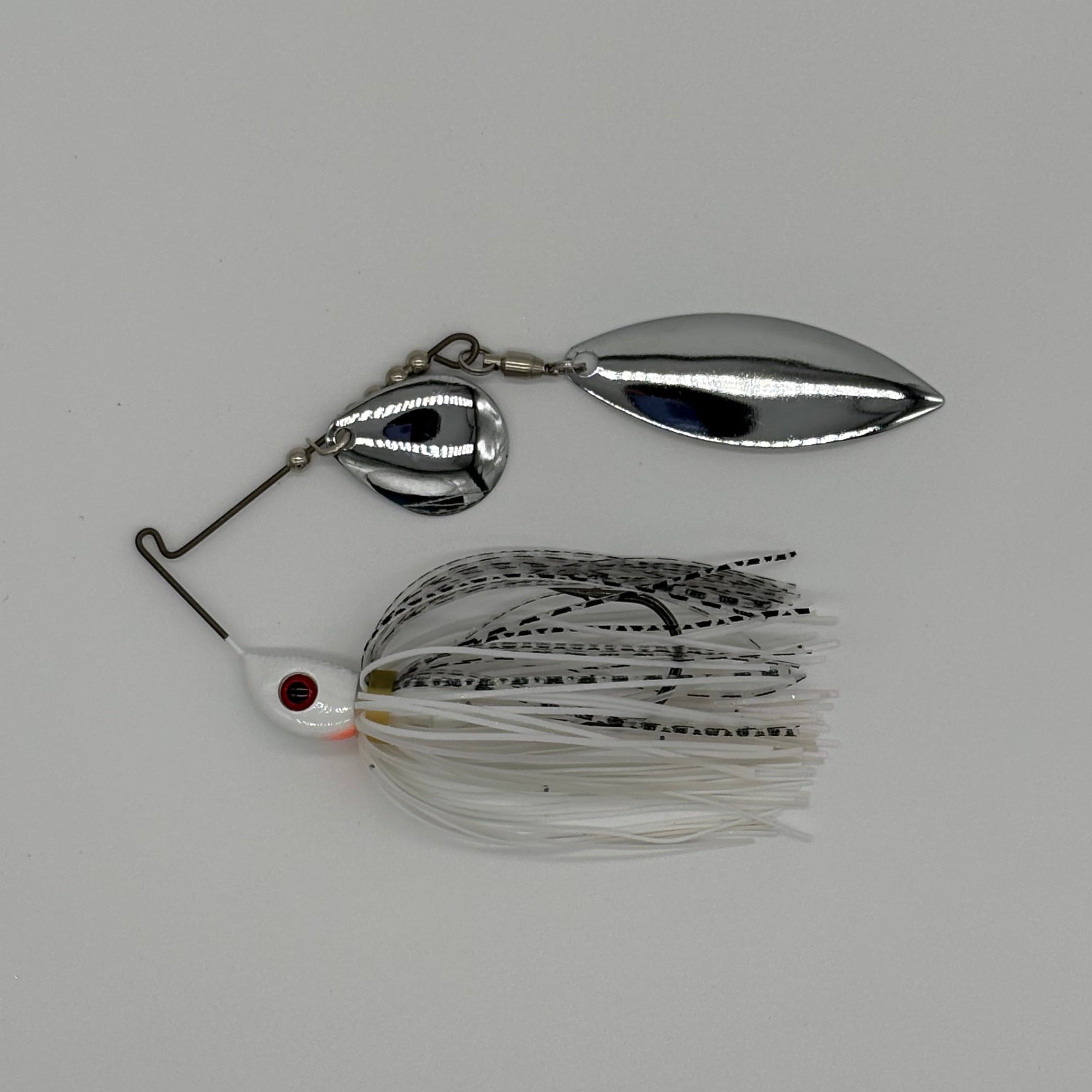 Bassman Spinnerbaits 1-2oz Compact Tandem in Pearl White Colourway
