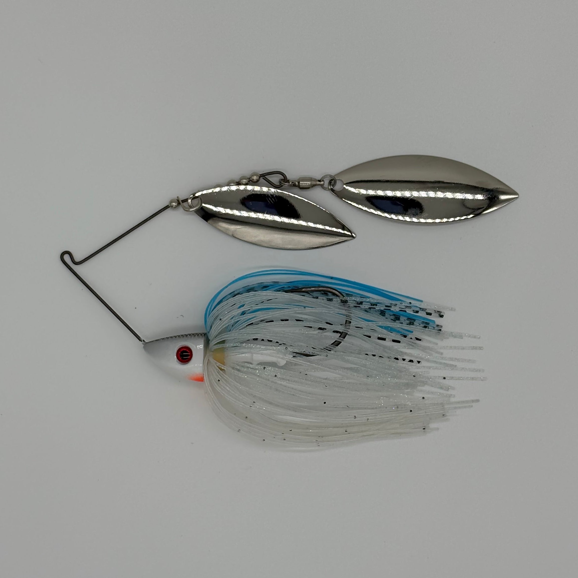 Bassman Spinnerbait 3-4oz TW Double Willow Lure in Clear Shad Colourway