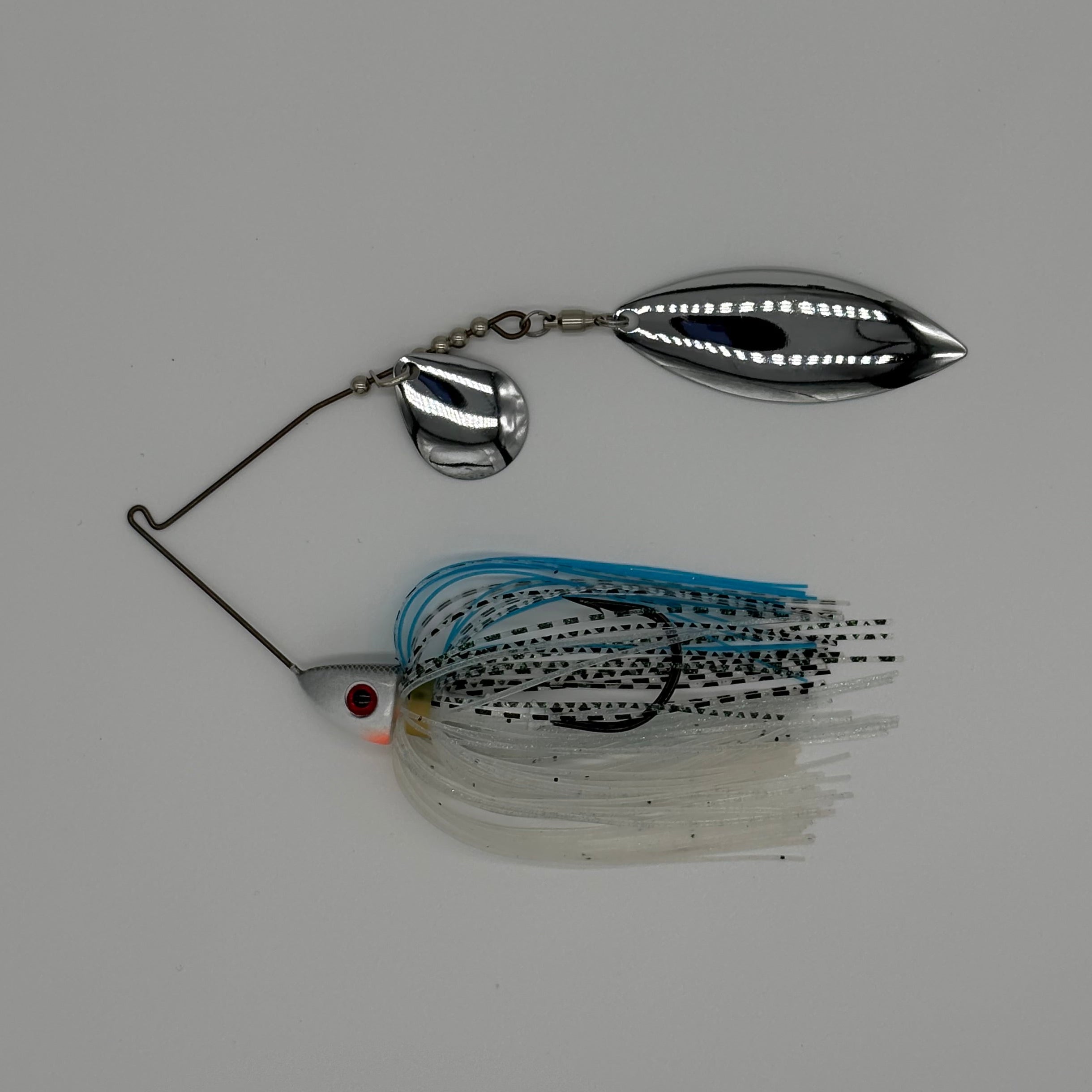 Bassman Spinnerbait 3-4oz TW Tandem Lure in Clear Shad Colourway