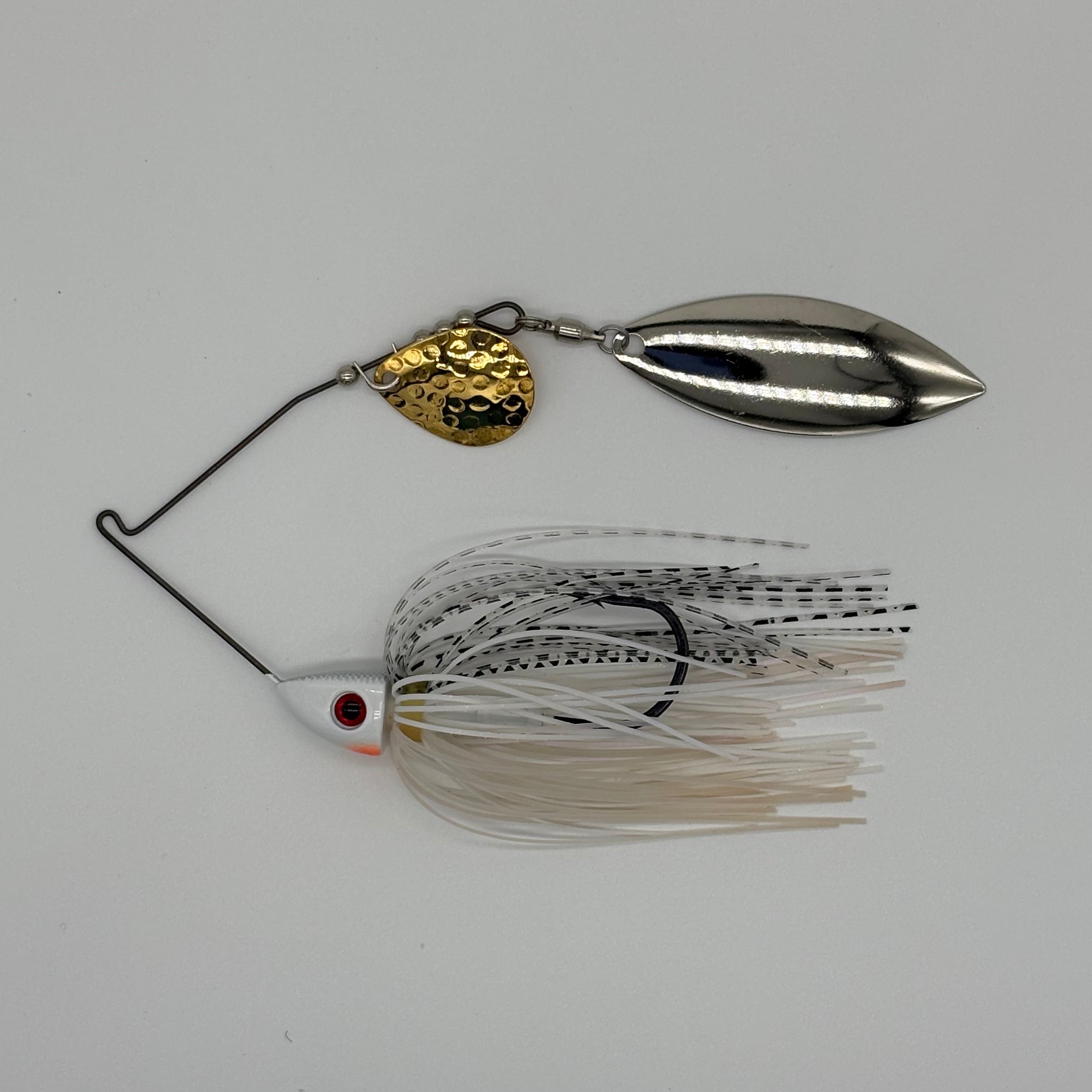 Bassman Spinnerbait 3-4oz TW Tandem Lure in Pearl White Colourway