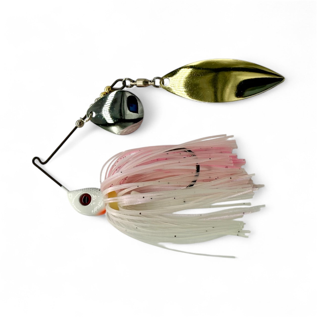 Bassman spinnerbait compact tandem in B62 Pink Shad colourway